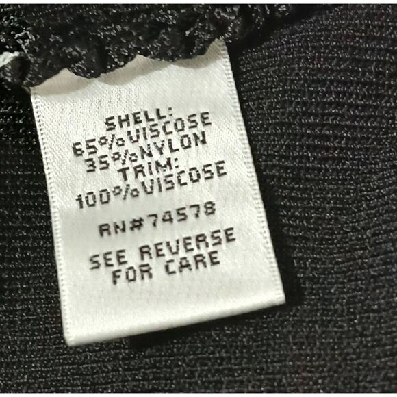 Cache Womens Large Black tank tassel top fitted stretch going out blouse - Picture 6 of 6